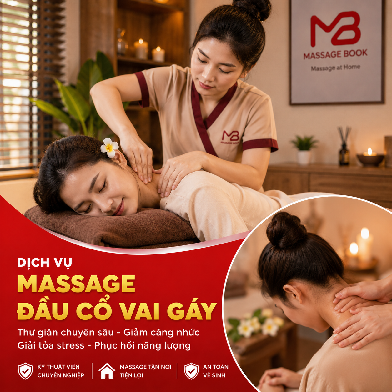 Đặt lịch massage tại nhà - Kỹ thuật viên MABO phục vụ chuyên nghiệp