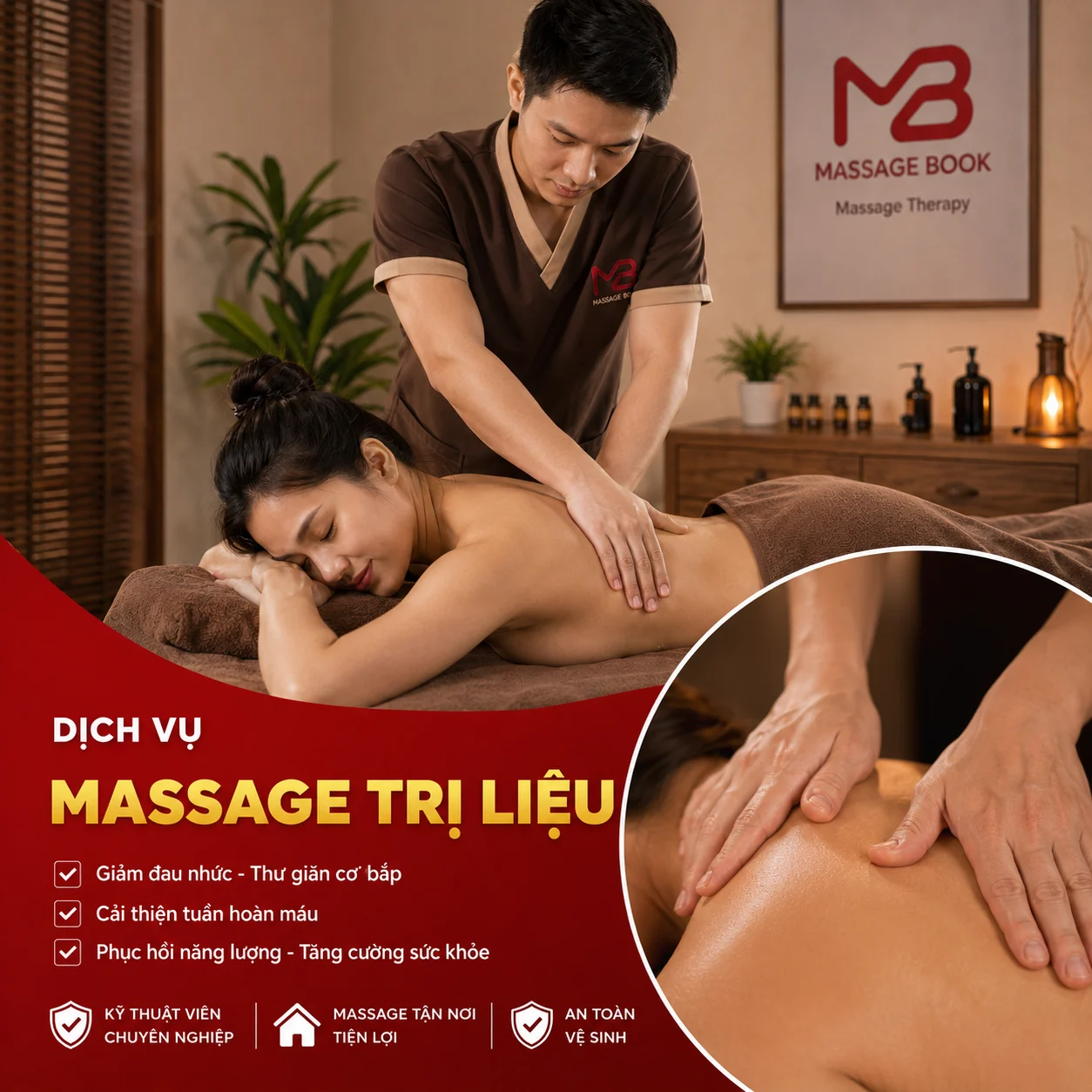 Dịch vụ massage trị liệu tại nhà và massage tận nơi uy tín - Massage Book