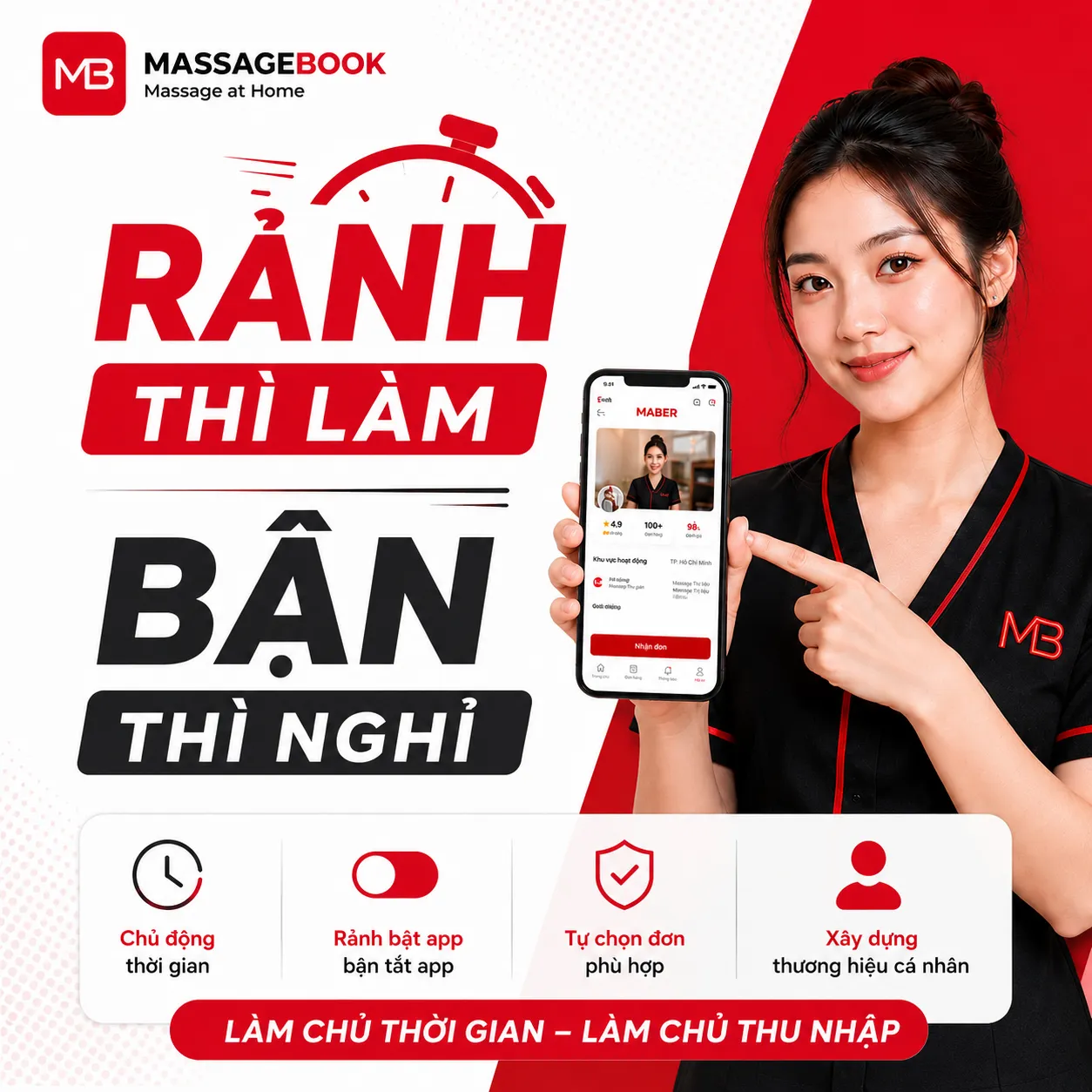 Thông điệp MABO rảnh thì làm bận thì nghỉ